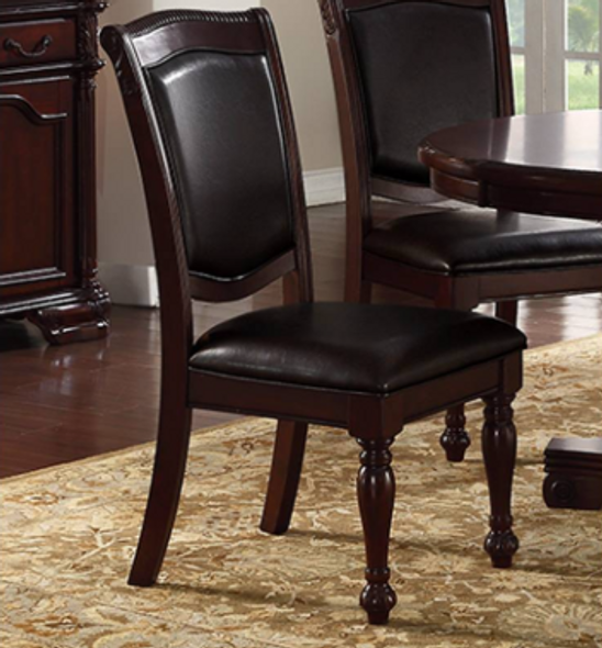 Traditional Side Chair in Cherry Set of 2