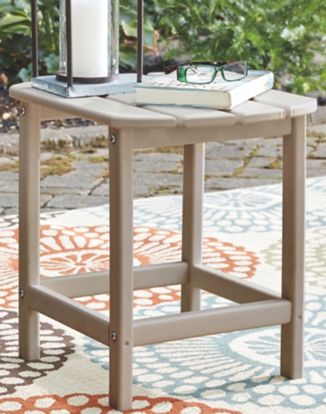 Rectangular End Table in Grayish Brown