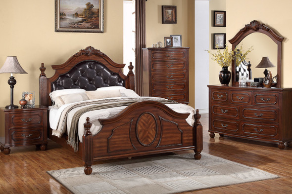 Bed Frame in Brown Leather (Queen, CK, EK)