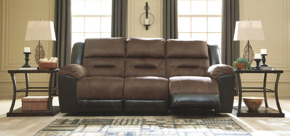 Contemporary Reclining Sofa in Chestnut "Earhart"