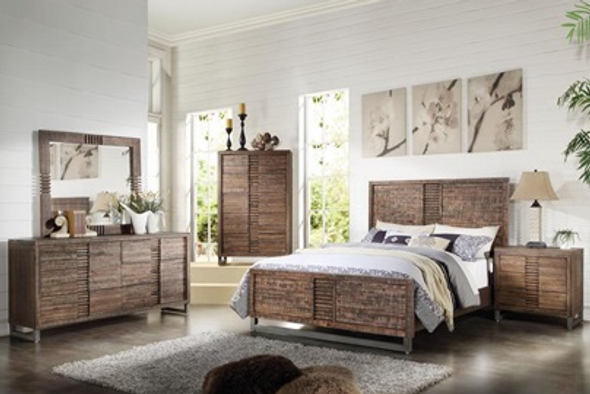 Transitional Night Stand in Reclaimed Oak "Andria" Transitional Night Stand in Reclaimed Oak "Andria"