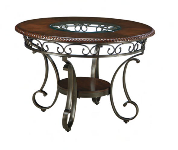 Traditional Dining Table Only in a Brown Cherry Finish "Glambrey"