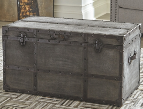 Casual Storage Trunk in Gray "Amsel"