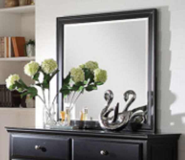 Traditional Bedroom Mirror in Black