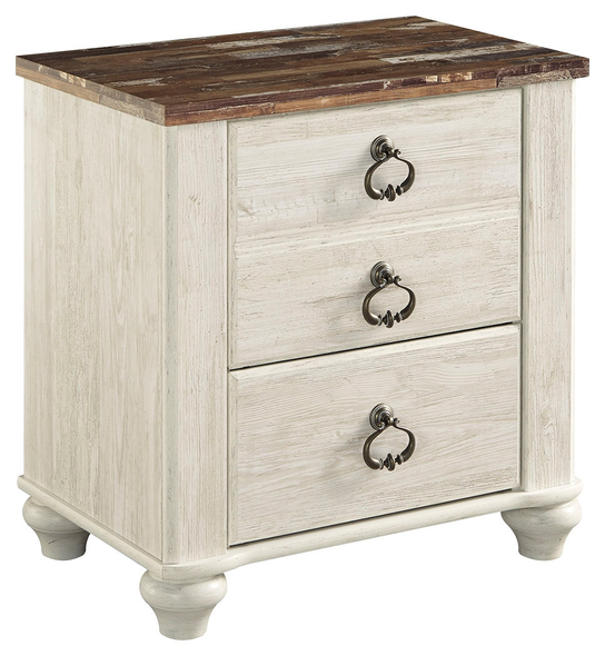 Nightstand in Whitewash "Willowton"