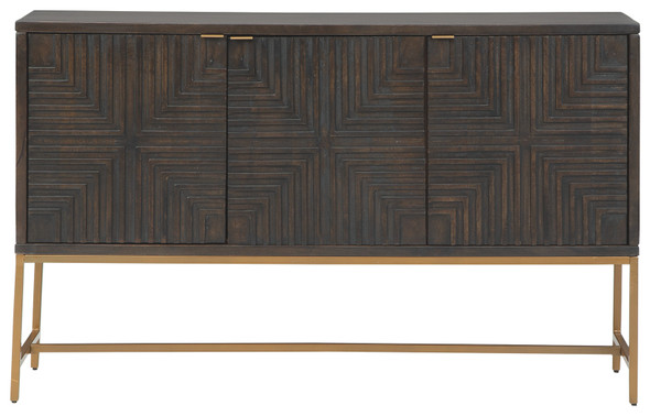 Accent Cabinet In Brown/Gold Finish "Elinmore"