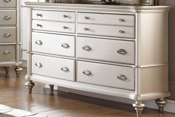 Traditional Dresser in Antique Silver