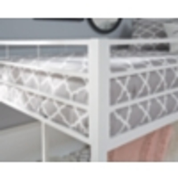 Contemporary Twin/Twin Metal Bunk Bed  in  White "Broshard"