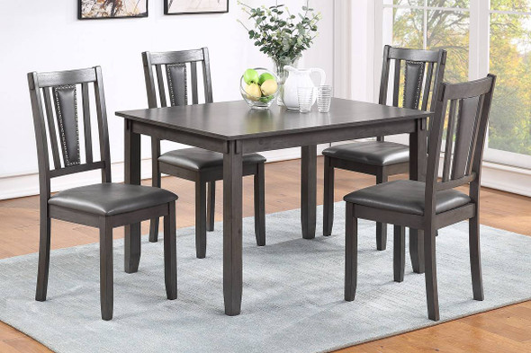 Casual 5pc Dining Set in Grey