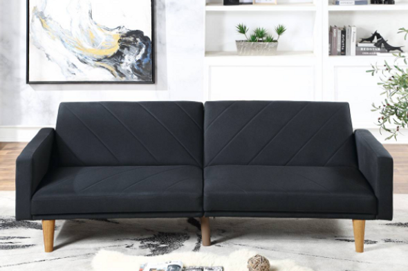 Adjustable Sofa/Futon in  Black
