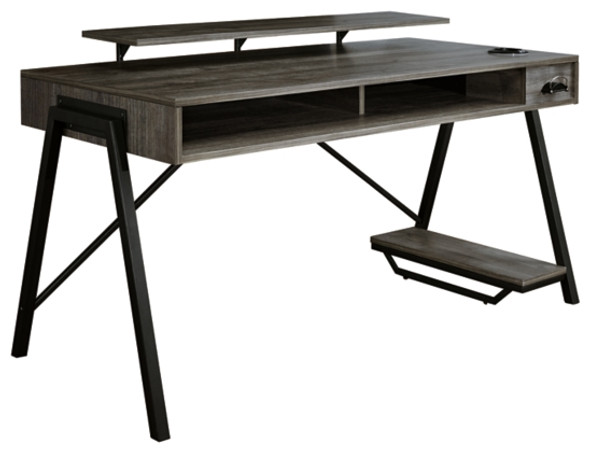 Gaming Desk in Gunmetal "Barolli"