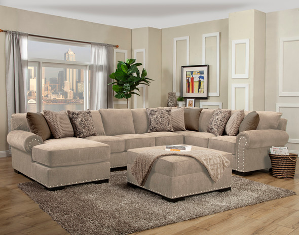 3pc Sectional in Coffee "Harley"