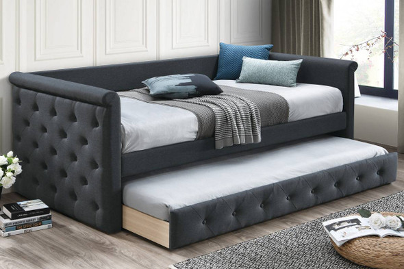 Day Bed + Trundle in Charcoal