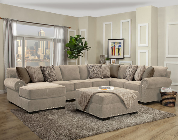 3pc Sectional in Linen "Harley"