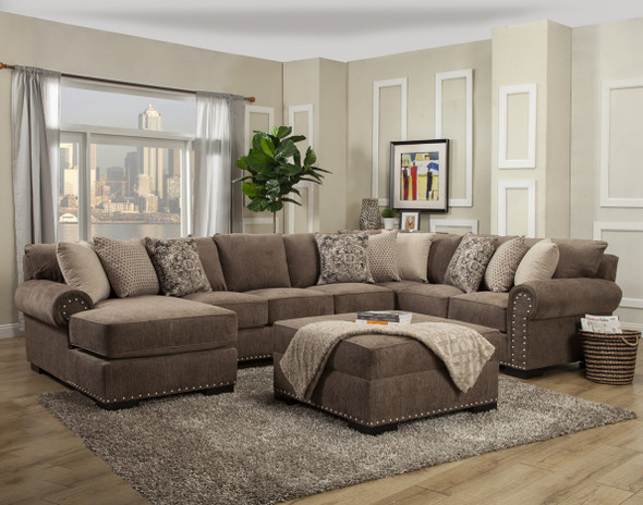 3pc Sectional in Linen "Harley"