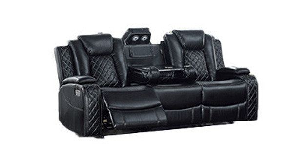 Contemporary Power Reclining Sofa with Adjustable Headrest "Orion"