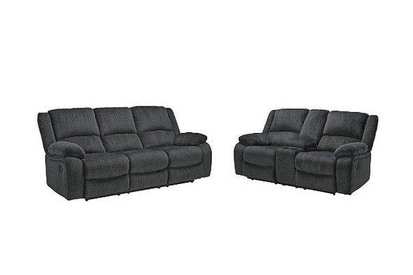 Reclining Sofa & Loveseat in Slate "Draycoll"