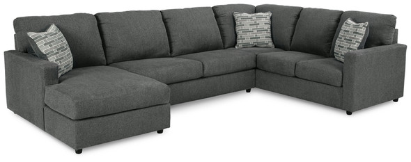 3pc Sectional in Charcoal "Edenfield"