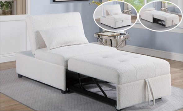 Convertible Chair With Pull Out Bed (2 Colors)