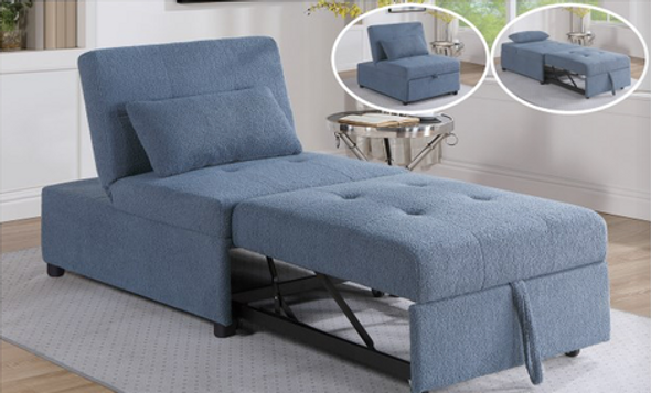 Convertible Chair With Pull Out Bed (2 Colors)