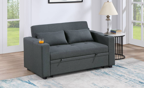 Convertible Loveseat With Pull Out Bed (2 Colors)