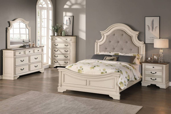 5 pc Bedroom Set in Antique White