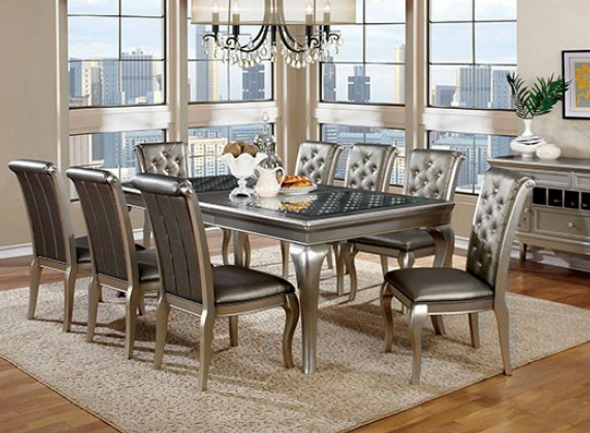 9pc Contemporary Dining Set "Amina"