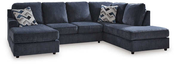 2pc Double Chaise Sectional in Colbat "Albar"
