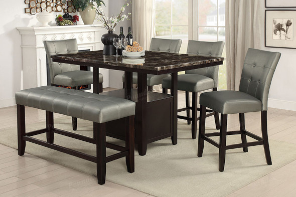Casual 5pc Counter Height Dining Set