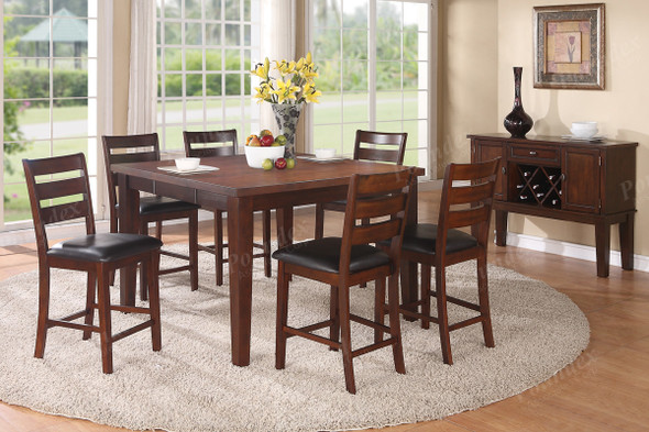 5pc Counter Height Dining Set in Walnut