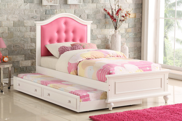 Twin Bed Frame With Trundle (3 Colors)