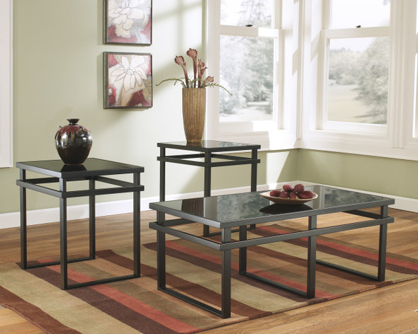 3 pc Black  Coffee Table Set"Laney"