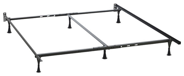 Twin/Full/Queen Metal Rail Bed Frame "Hollywood"
