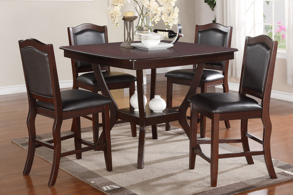 5pc Imperial Style Counter Height Dining Set
