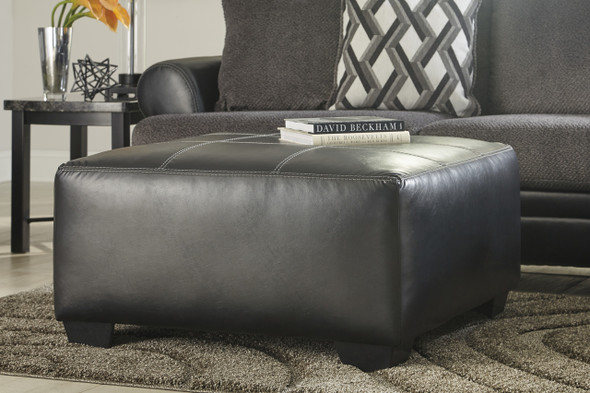 Oversized Accent Ottoman in Black "Kumasi"