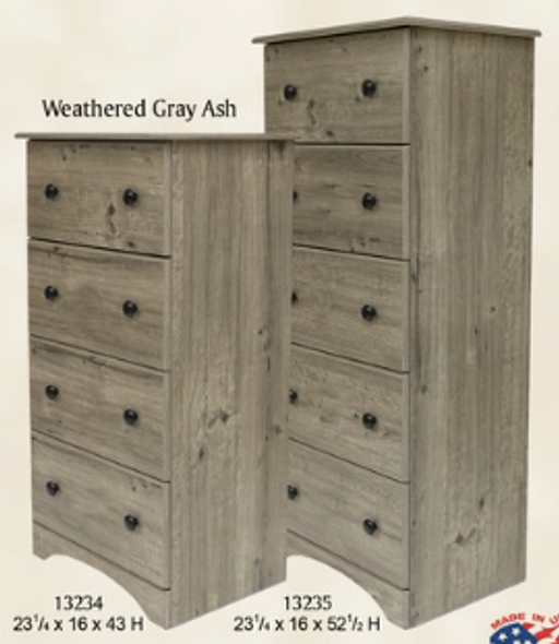 Traditional Chest in Weathered Grey Ash (Select Size)