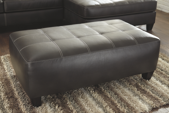 Oversized Accent Ottoman in Charcoal "Nokomis"