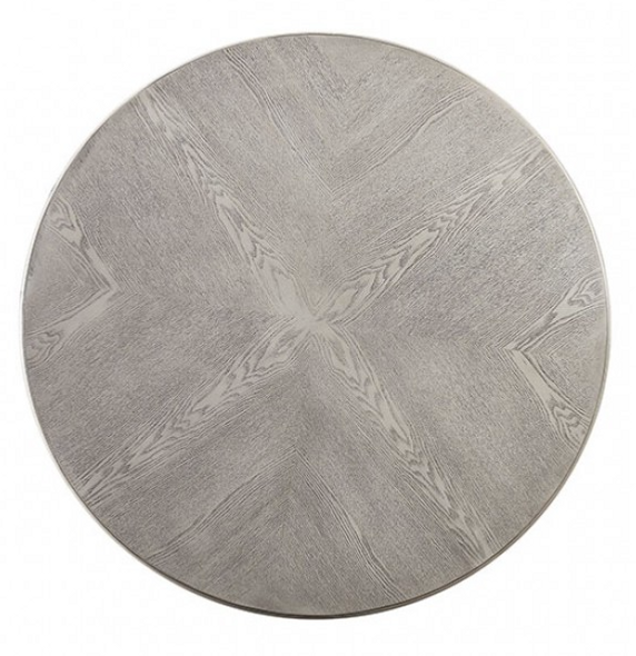 Contemporary Round Dining Table Only "Kathryn" Antique White Contemporary Round Dining Table Only "Kathryn" Antique White