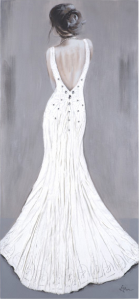 Canvas Wall Art "Woman in White"