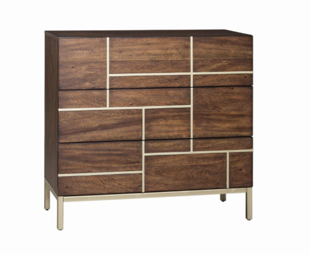 Mid-Century Modern Accent Cabinet in Warm Brown