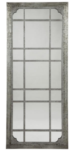 Casual Floor Mirror in Antique Gray"Remy"