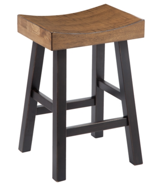 Casual Two-Tone Saddle Tall Stool "Glosco" Set of 2