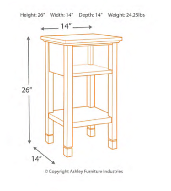 Contemporary Accent Table in White "Marnville"