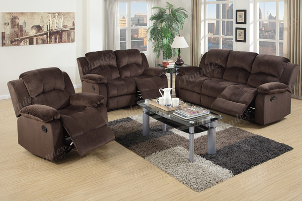 Loveseat in Chocolate Padded Suede