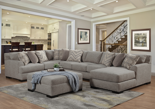3pc Sectional in Ivory "Olympia"