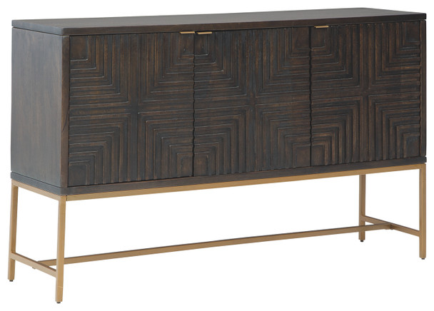 Accent Cabinet In Brown/Gold Finish "Elinmore"