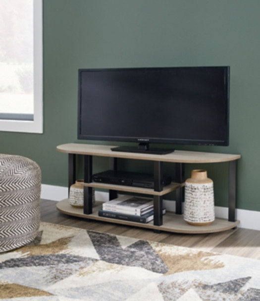 48" TV Stand in Light Brown / Black