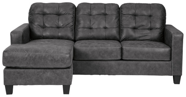 Sofa Chaise in Gunmetal "Venaldi"