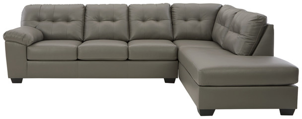 2pc Sectional in Leather "Donlen" (2 Colors)