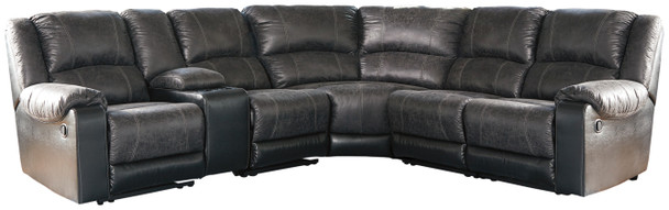 Contemporary 6pc Reclining Sectional in Salte "Nantahala"